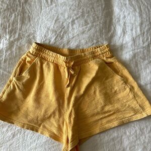 Old Navy Yellow Athletic Shorts Elastic Waistband